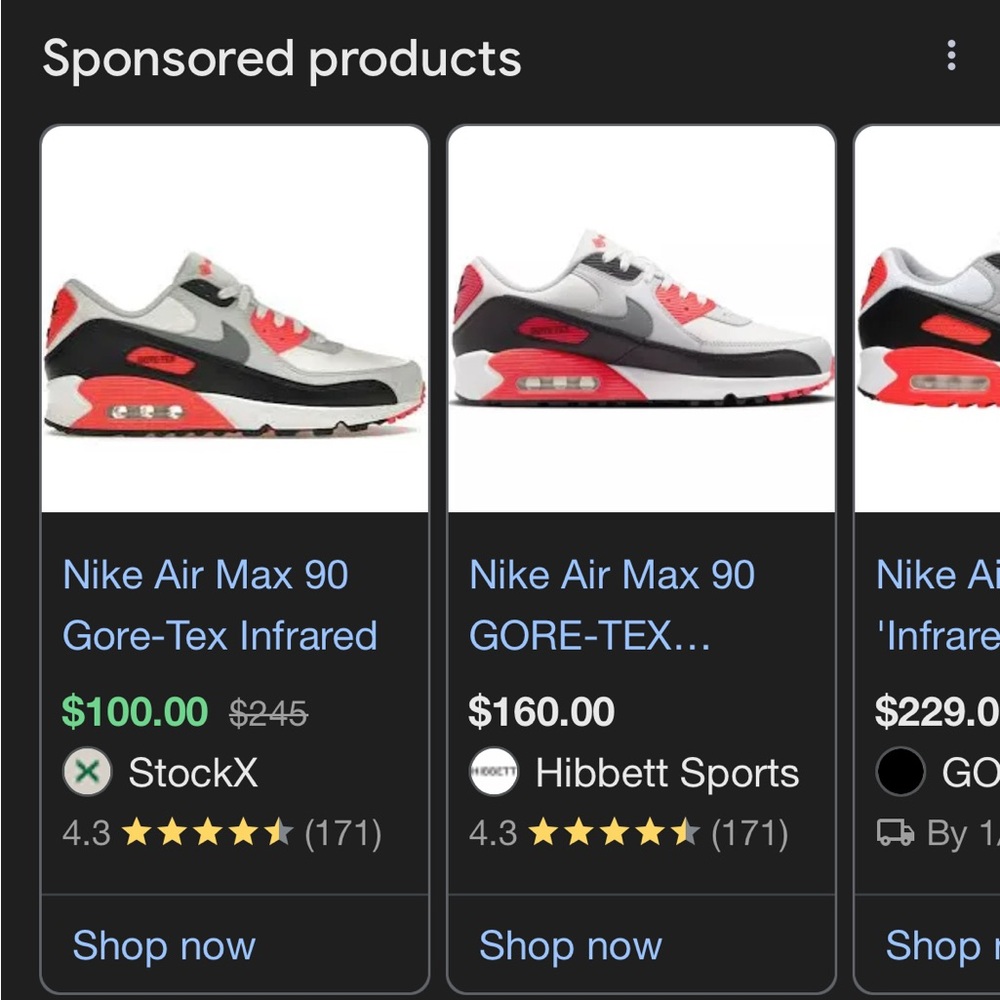 Nike Air Max 90 Red and Gray Sneakers